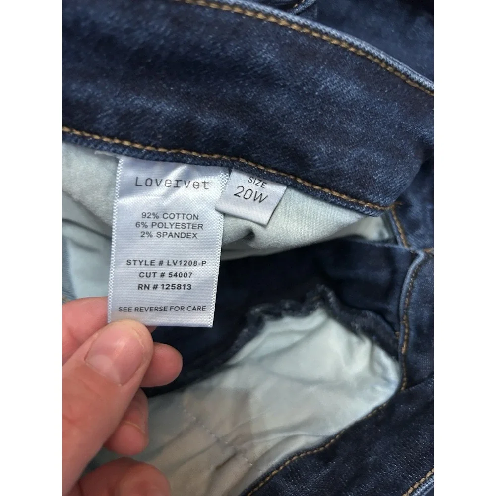 Lovervet by Vervet Wom 20W Rise Skinny Denim Blue Jeans Dark Wash LV-1208-P